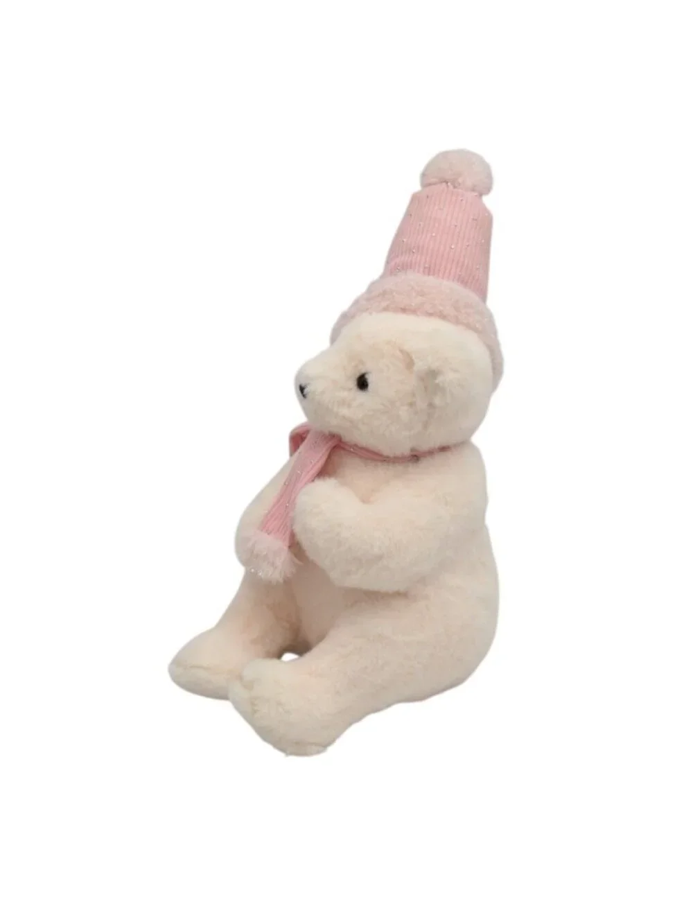 Cupcakes and Cashmere Plush Bear Pink Hat & Scarf Christmas Winter Pinkmas